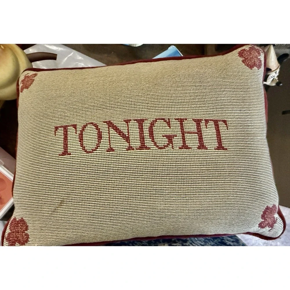 Decorative Beige and‎ Red Pillow